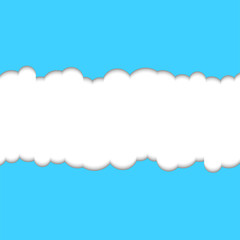 Canvas Print - Vector clouds frame