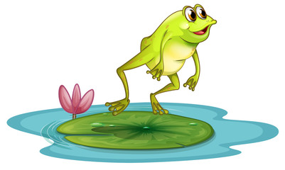 Poster - A frog at the pond