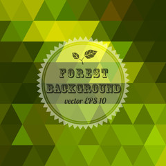 Aufkleber - Colorful vector geometric background with triangles