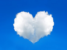 Cloud Shaped Heart In The Blue Sky