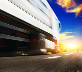 Canvas Print - big truck on the road