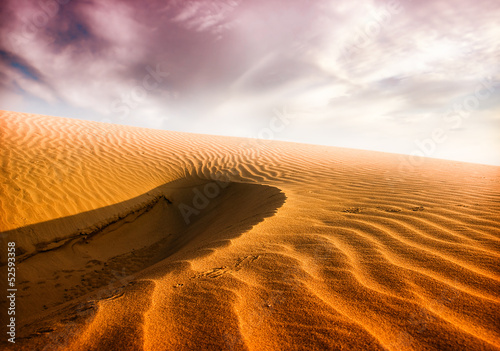 Obraz w ramie sand desert,sunset