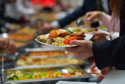 Naklejka na szybę buffet food