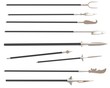 collection of 3d renders - spears