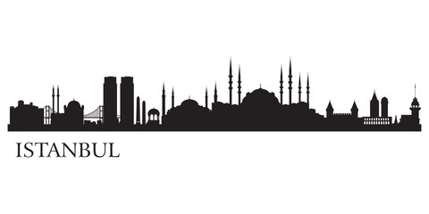 Wall Mural - Istanbul city silhouette