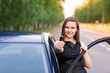 © len44ik - Beautiful businesswoman near her car