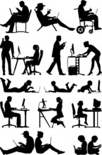 Computer People, Vector Silhouettes