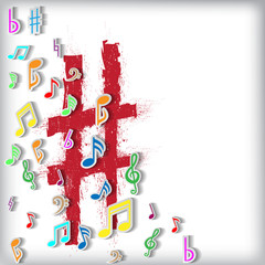 Wall Mural - Abstract music background