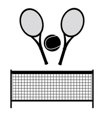 Sticker - monochrome tennis design