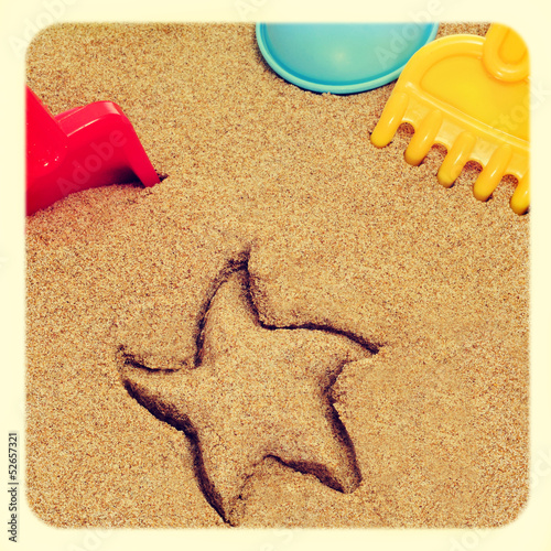 Obraz w ramie playing in the sand