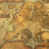 Fototapeta Mapy - Reproduction of 16th century map of Europe