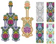 art nouveau seamless tiles and pattern elements