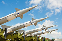 Antiaircraft Missles Weapon Aimed To The Sky