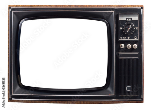 Cuadros en Lienzo The old TV on the isolated white background