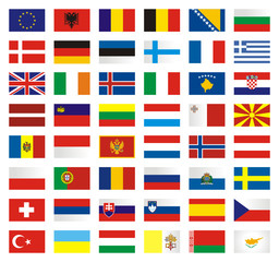 flags europe set