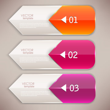 Colorful bookmarks and arrows for text