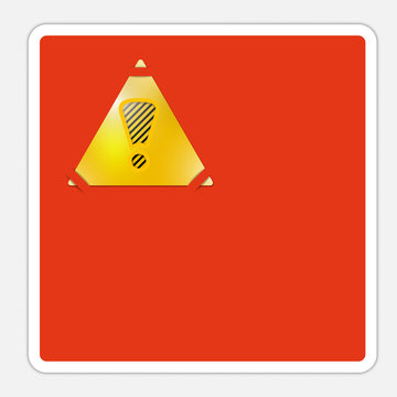 red text box with exclamation mark