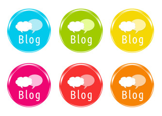 Iconos de colores para acceder a Blog