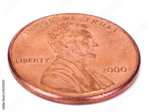 Cuadros en Lienzo Isolated Penny - Both Sides High Angle