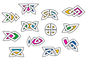 Sticker - Shapes and elements in celtic ornament style