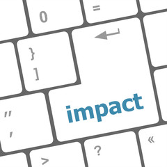 Poster - impact button on keyboard - business concept