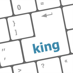 Poster - king word on computer keyboard original illustration
