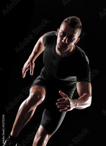 Fotografie, Obraz Hombre atleta corredor ejercitando.corriendo