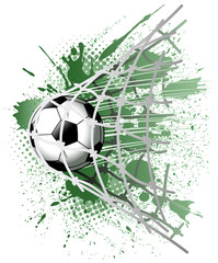 Plakat sport piłka nożna piłka net