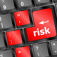 Poster - Red risk button on the keyboard