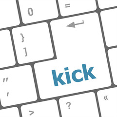 Poster - Wording Kick on computer keyboard