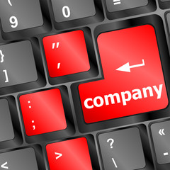 Poster - Keyboard with red company key