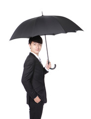 Poster - Business Man with an umbrella