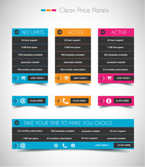 Aufkleber - Web price shop panel with space for text and buy now button.