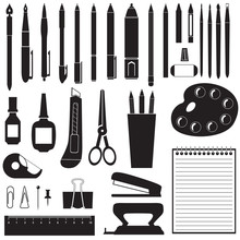 Silhouette Of Stationery