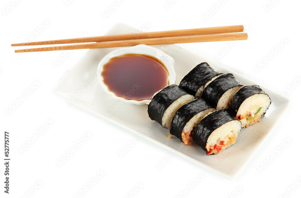 Tasty Maki sushi - Roll isolated on white