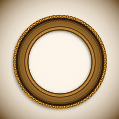 Sticker - Beautiful decorated circle photo frame.