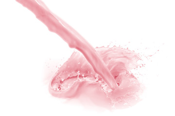 Canvas Print - strawberry milk splash