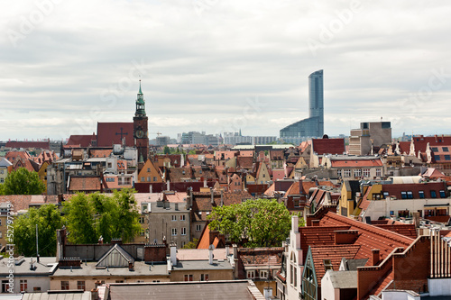 Tapeta ścienna na wymiar Wrocław widok z góry