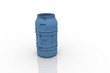 Blue plastic 120 ltr barrel