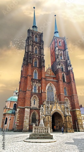 Naklejka - mata magnetyczna na lodówkę Wroclaw, Cathedral