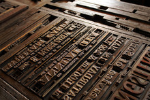 Old Victorian Printing Press Letters