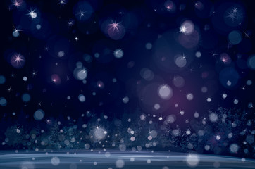 Wall Mural - Vector of winter snowfall background.