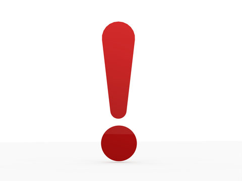 Exclamation mark isolated