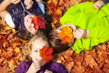 Canvas Print - kinder im herbst