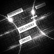 DELIVERY. Word cloud concept illustration.  