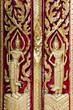 Tradition thai art gold paint on red background