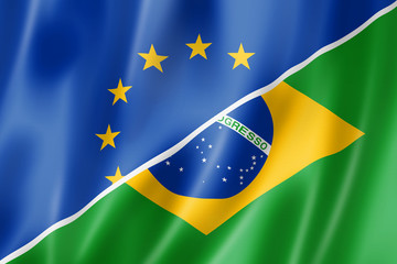 Europe and Brazil flag