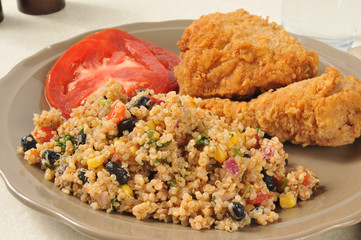 Wall Mural - Black bean quinoa salad with chicken