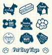 Vector Set: Pet Dog Name Tags and Labels