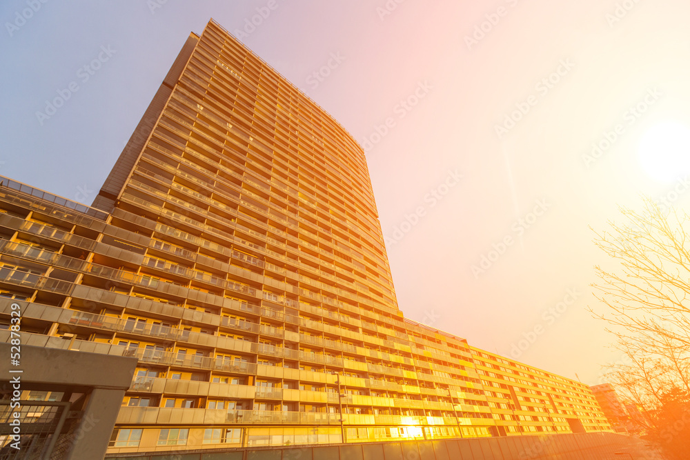 Financial District with Onu Buildings in Vienna